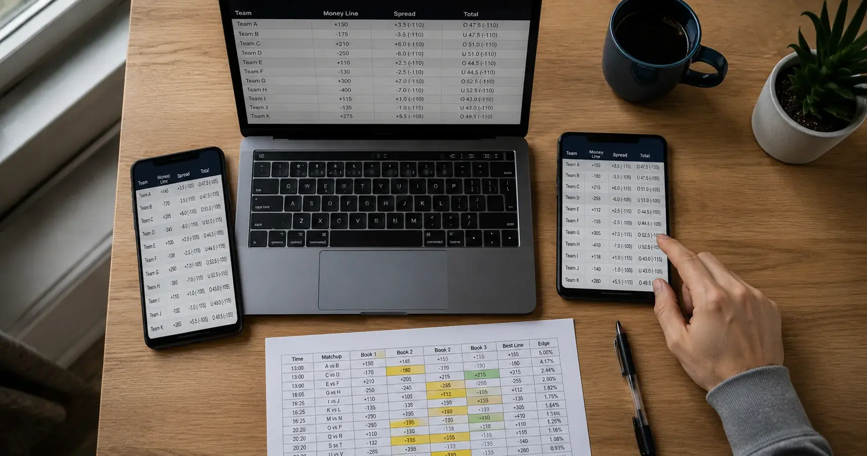 NFL betting strategy using line shopping across UK bookmakers for better odds
